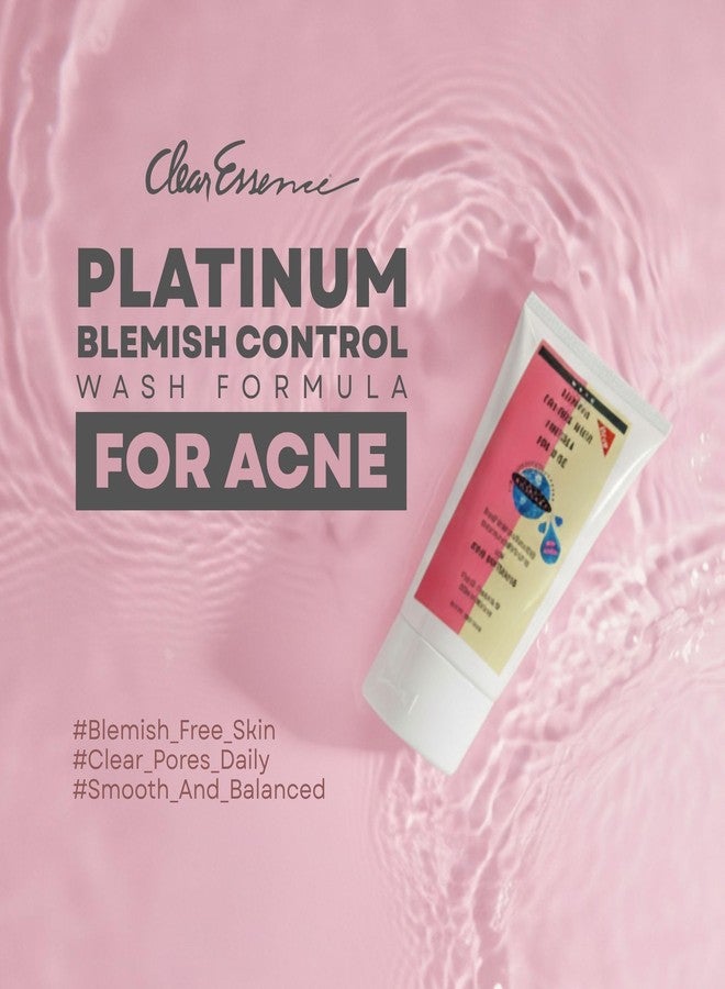 كلير إسينس غسول الوجه Clear Essence Platinum للتحكم في الشوائب، تركيبة مثالية لحب الشباب، 5 أونصات، منظف للوجه للبشرة الدهنية، مناسب لحب الشباب والشوائب، منظف رغوي لطيف لحب الشباب للمراهقين والنساء والرجال، حل يومي للعناية بالبشرة - Image 2